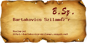 Bartakovics Szilamér névjegykártya
